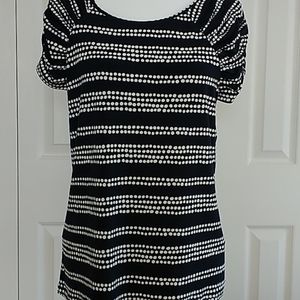 Tommy Hilfiger Black and White Striped Top